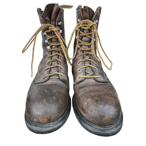 Vintage Red Wing Brown Leather Steel Toe Work Boot Size US 6.5 D - Picture 7 of 10